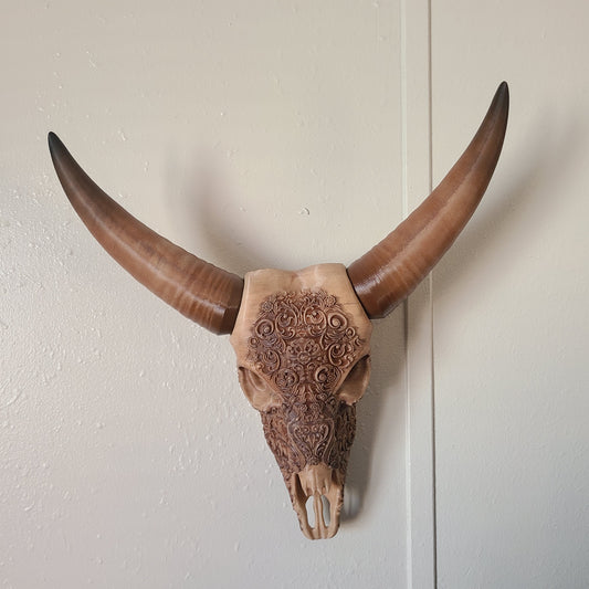 17 in 3D printed Buffalo Skull