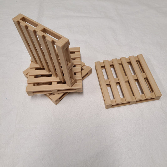 Wooden pallet coasters