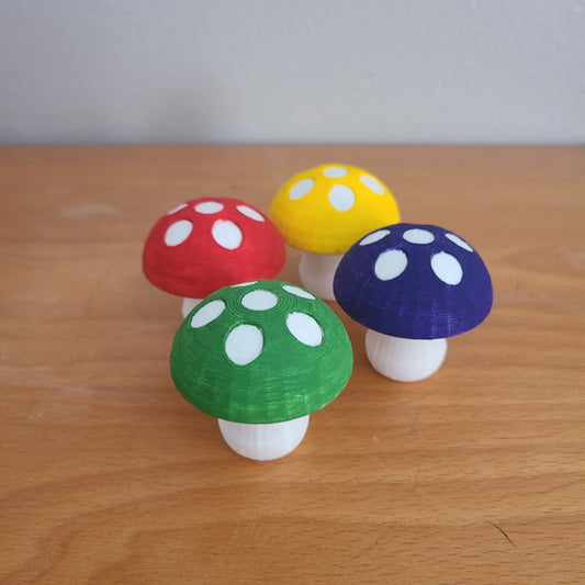 Mushrooms set of 4 3D printed