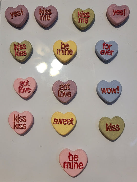 6 pc Heart magnets