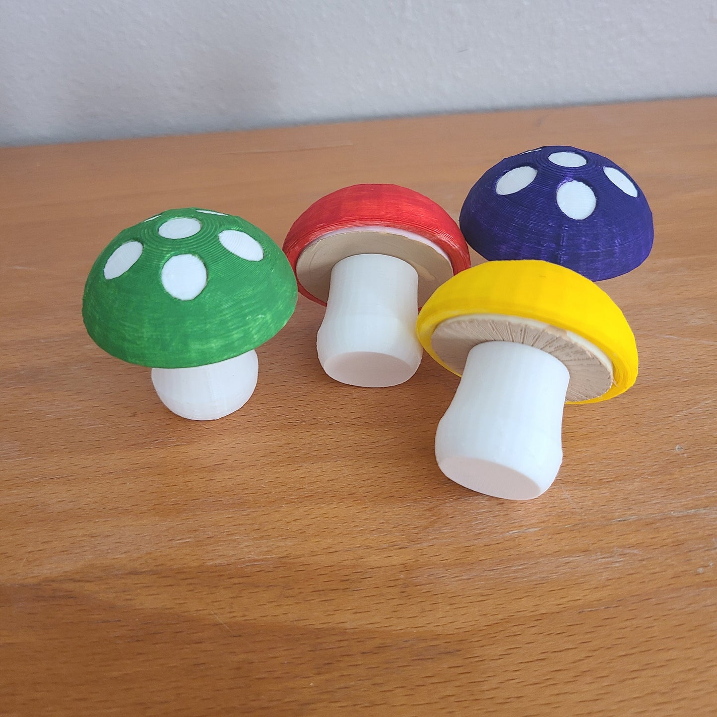 Mushrooms set of 4 3D printed